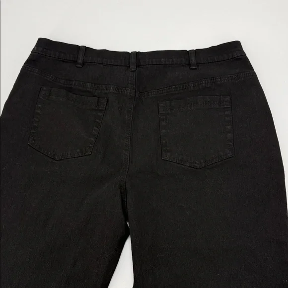 DG By Diane Gilman Womens Embroidered Crop Jeans Black Stretch 16W Stretch Boho - Picture 8 of 12